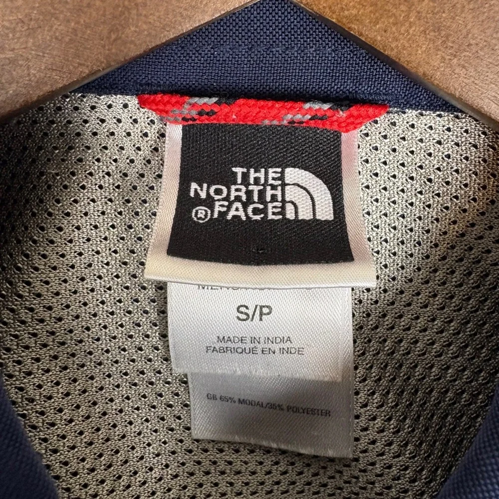The North Face Mens Navy Blue Modal Blend Long Sleeve Hiking Shirt Small A412